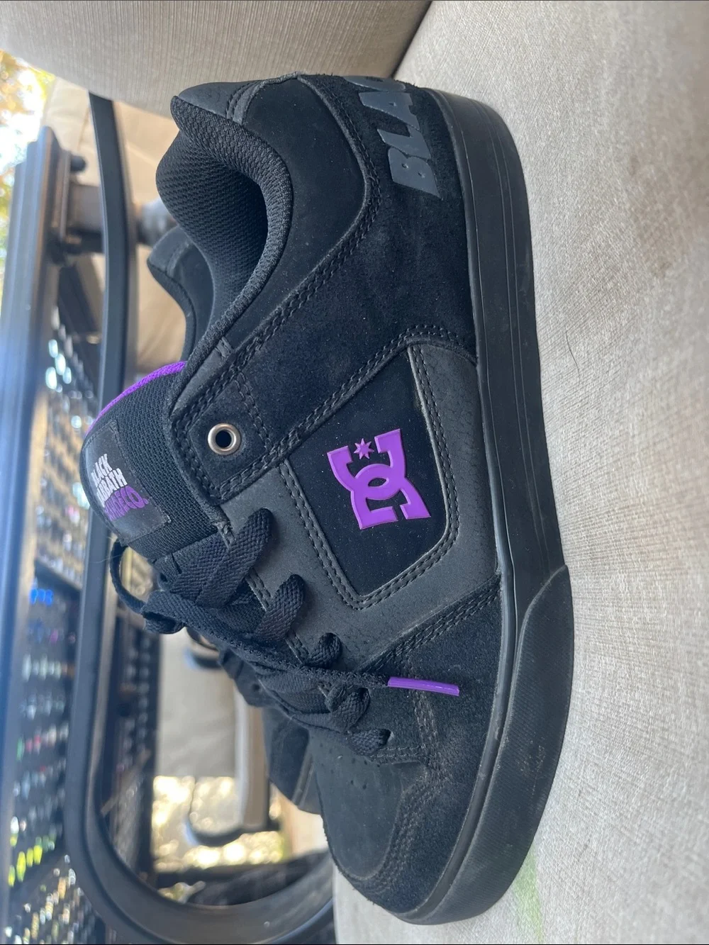 DC Black Sabbath Sneakers with Purple Accents